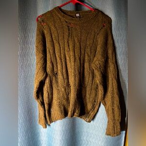 BDG Ladder Stitch Distressed Sweater